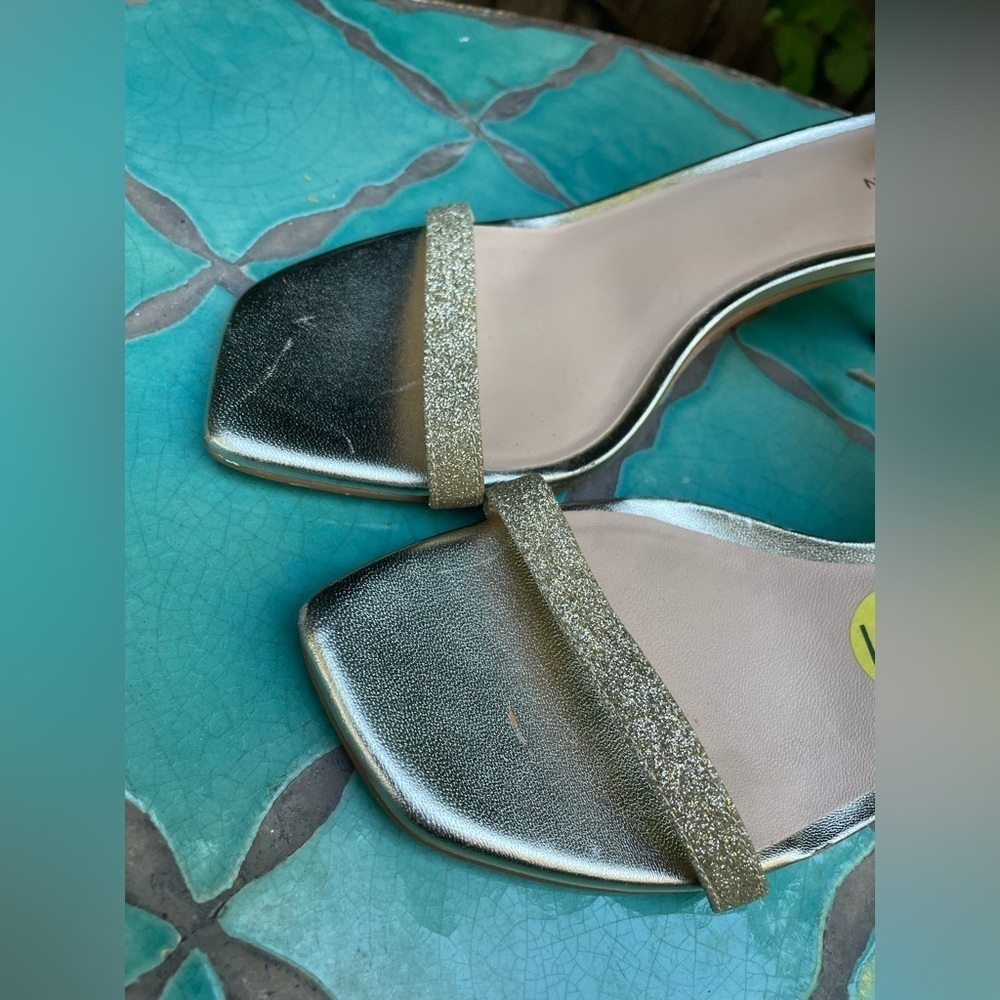 Stuart weitzman Amelina 75 Platino Fig Fine Glitter NEW - Picture 9 of 9